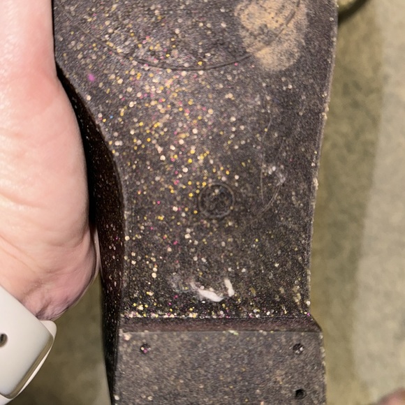 Report Black Glitter Short Chelsea Rain Boots - Picture 5 of 8